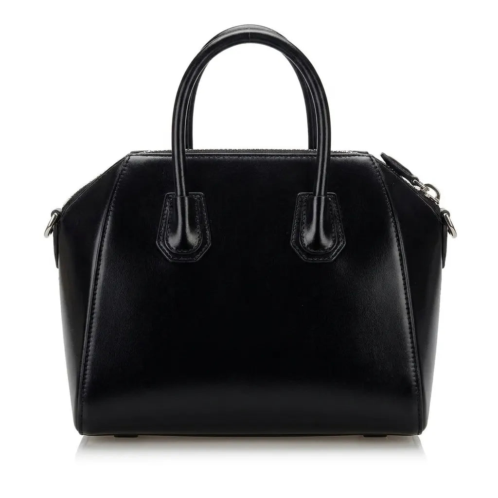 Black Mini Structured Satchel — B17