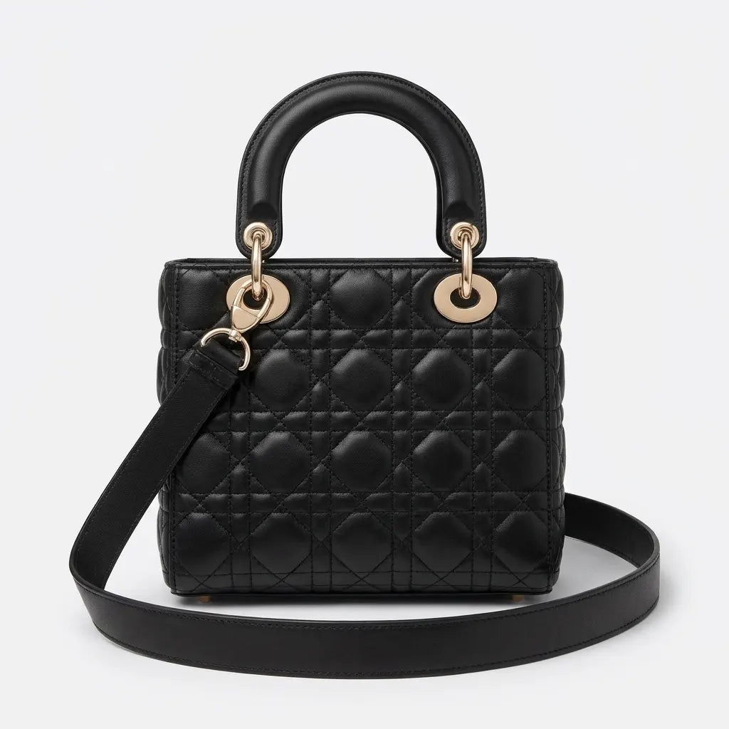 Geometric Quilted Small Top Handle Bag — B31