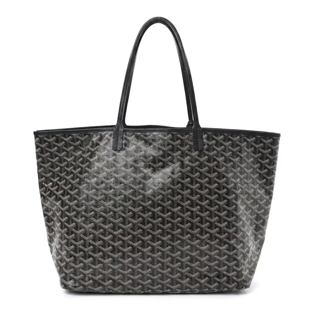 Black Patterned Large Tote — B25